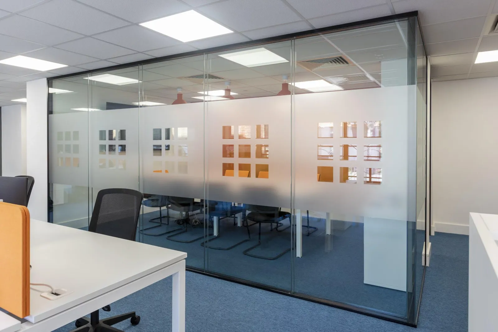 Office partitioning glazing systems Glazed office partitioning